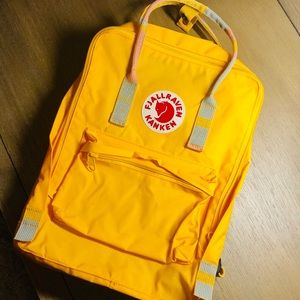 Yellow Kanken Regular Size with Pad in Back